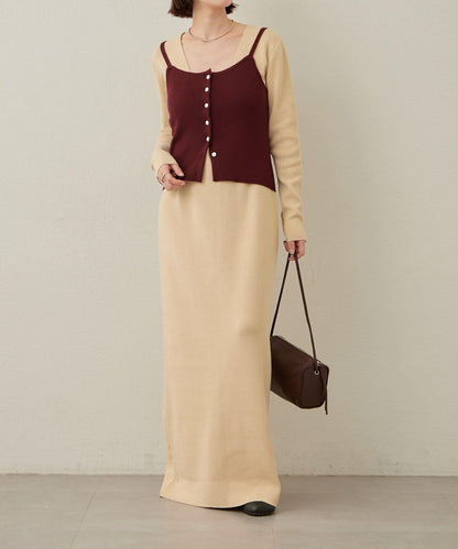 【sato企畫】針織連衣裙吊帶背心套裝