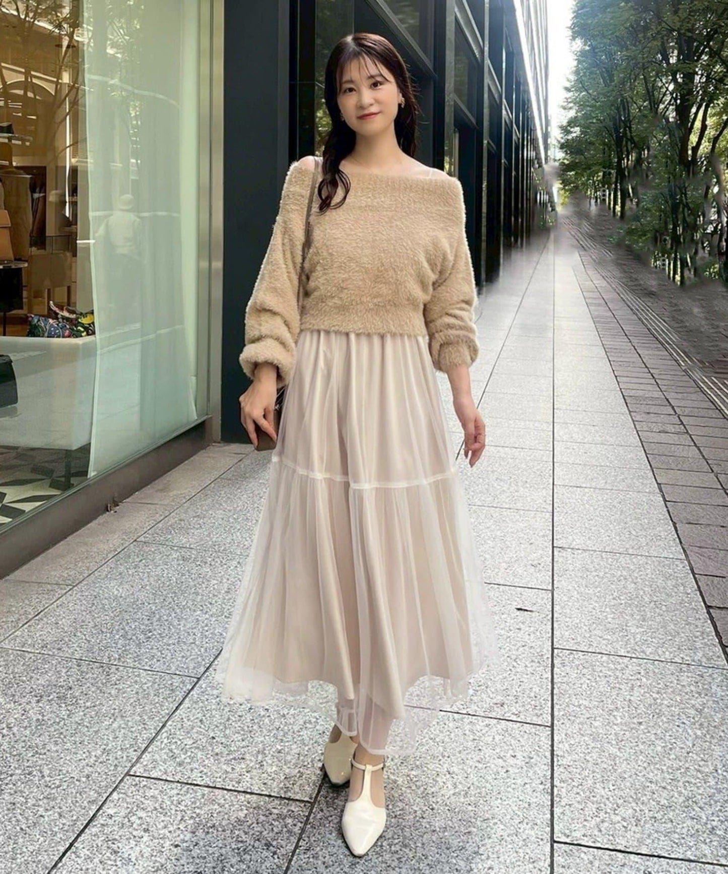 【megumi企畫】後系蝴蝶結2way針織套裝連衣裙