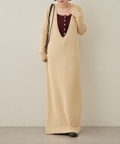 【sato企畫】針織連衣裙吊帶背心套裝