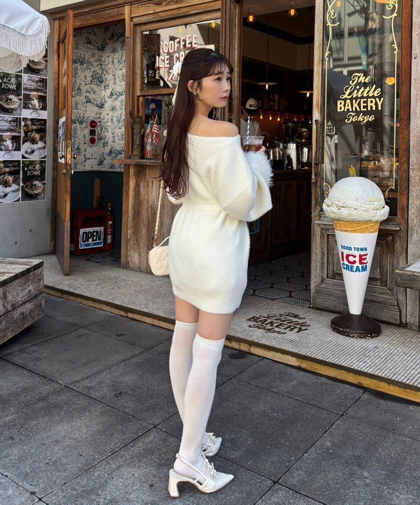 【ohana企畫】袖部毛絨針織長款上衣