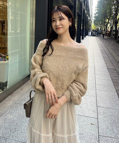 【megumi企畫】後系蝴蝶結2way針織套裝連衣裙