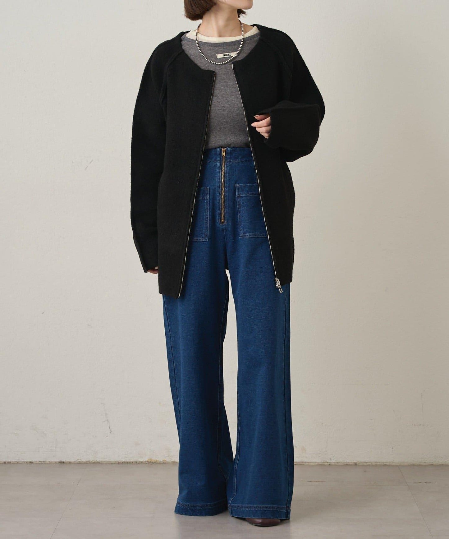 衛衣牛仔喇叭褲