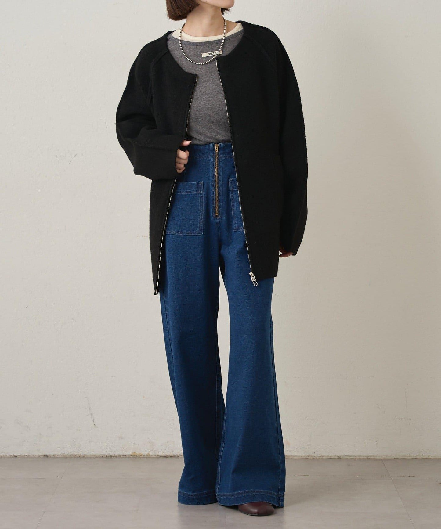 衛衣牛仔喇叭褲