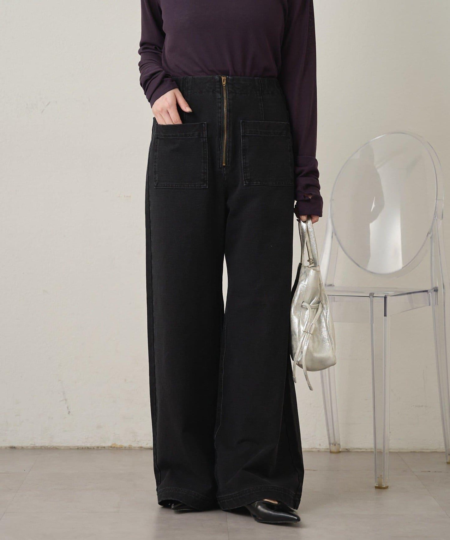 衛衣牛仔喇叭褲