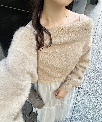 【megumi企畫】後系蝴蝶結2way針織套裝連衣裙