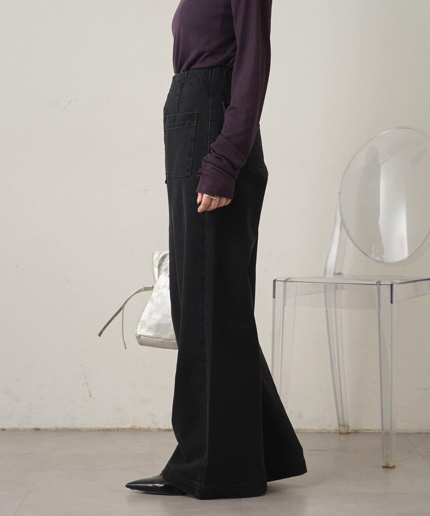 衛衣牛仔喇叭褲