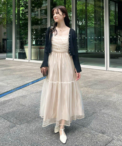 【megumi企畫】後系蝴蝶結2way針織套裝連衣裙