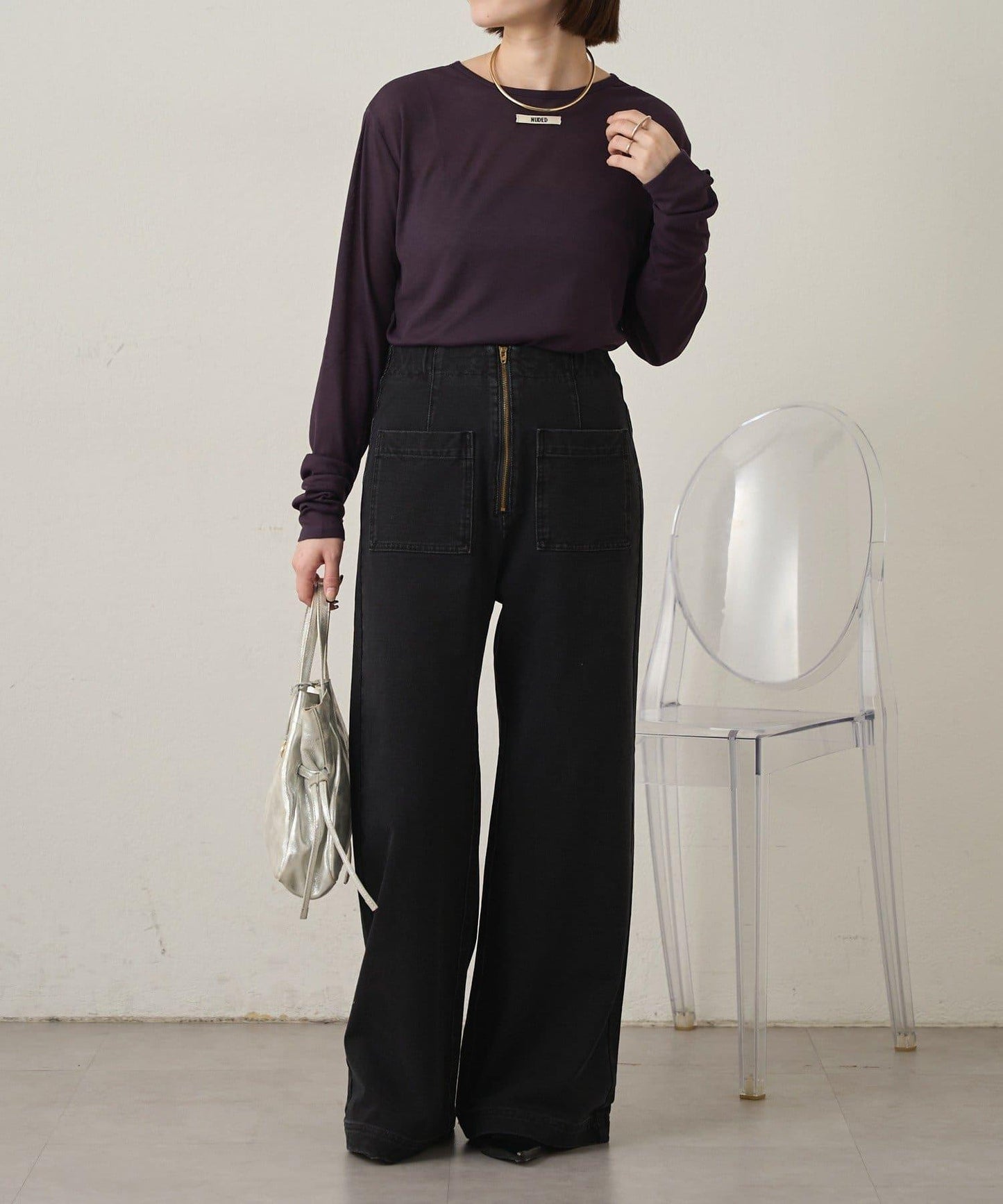 衛衣牛仔喇叭褲