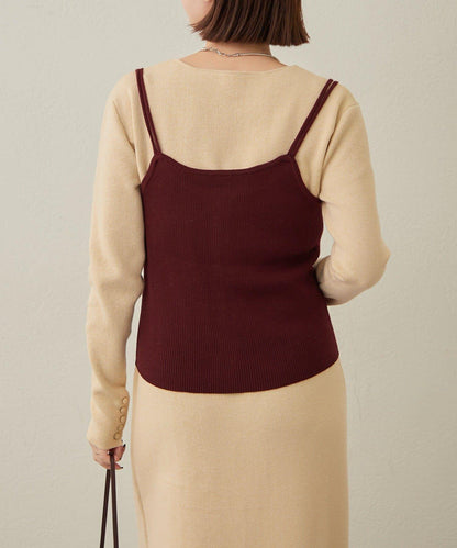 【sato企畫】針織連衣裙吊帶背心套裝