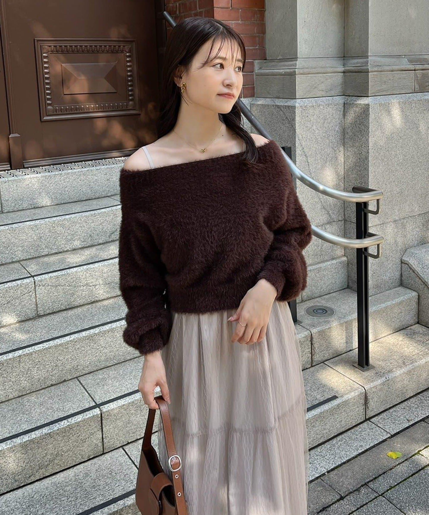 【megumi企畫】後系蝴蝶結2way針織套裝連衣裙