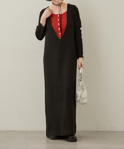 【sato企畫】針織連衣裙吊帶背心套裝