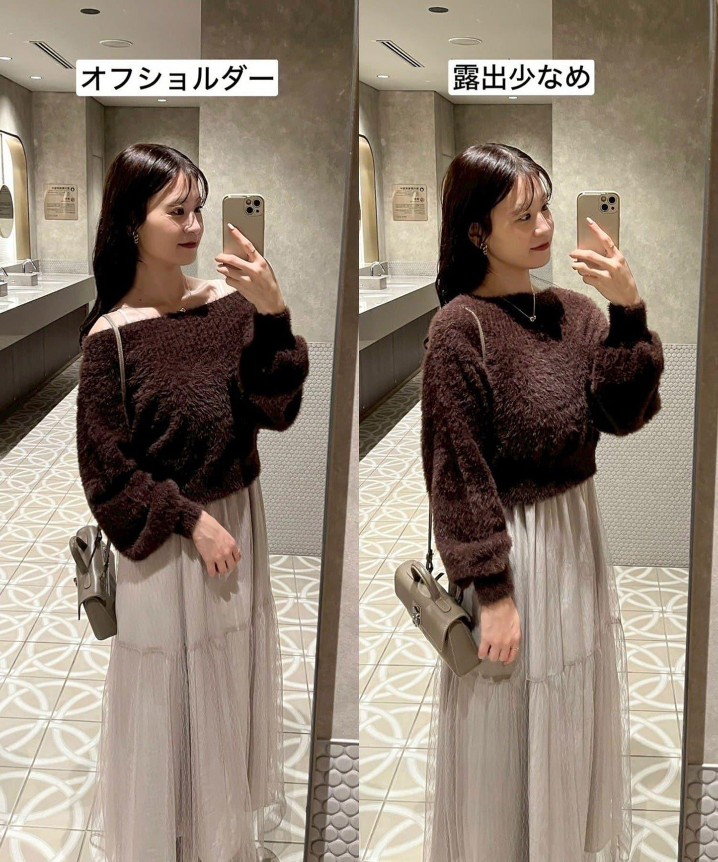 【megumi企畫】後系蝴蝶結2way針織套裝連衣裙