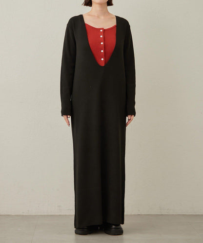 【sato企畫】針織連衣裙吊帶背心套裝