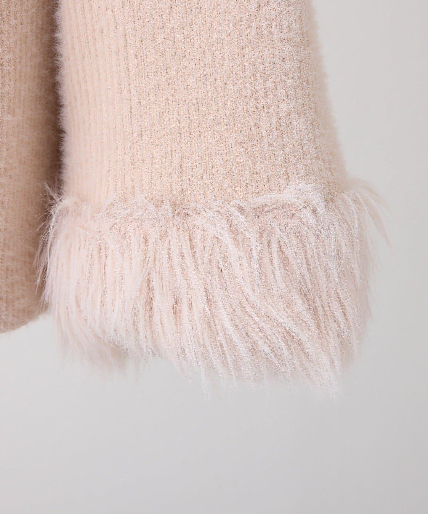 【ohana企畫】袖部毛絨針織長款上衣