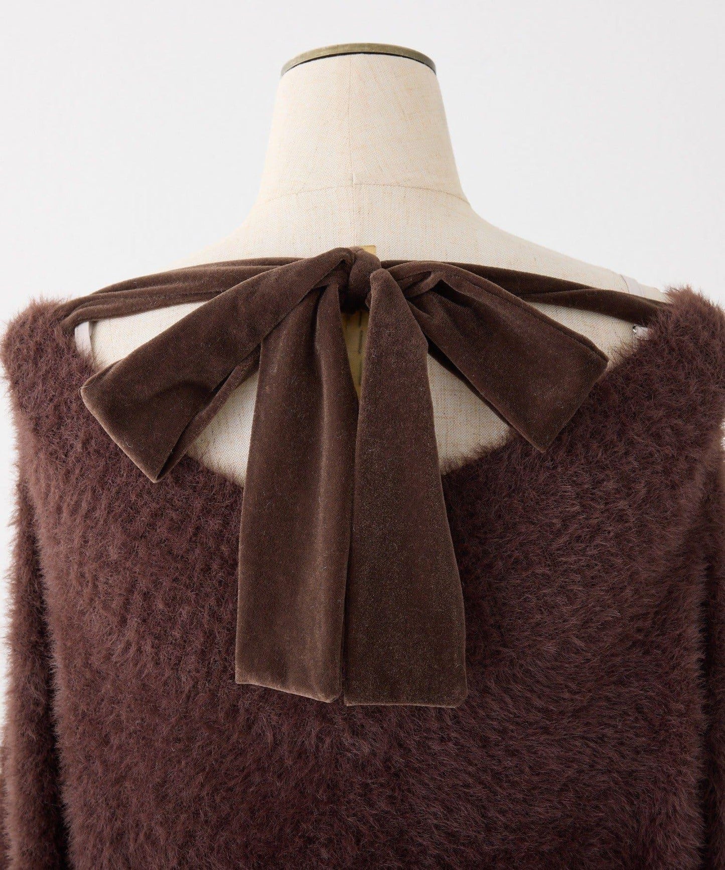 【megumi企畫】後系蝴蝶結2way針織套裝連衣裙