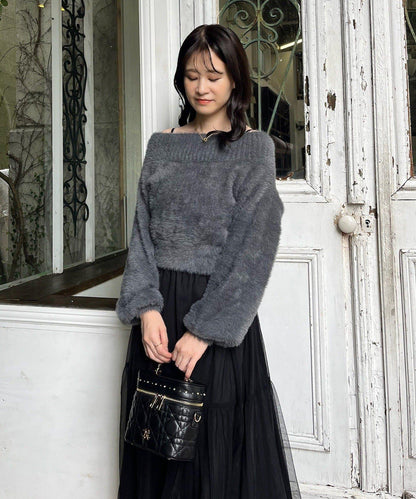 【megumi企畫】後系蝴蝶結2way針織套裝連衣裙