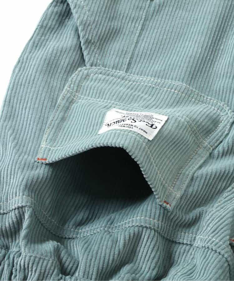 POP插畫燈芯絨長褲 10分丈