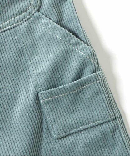 POP插畫燈芯絨長褲 10分丈