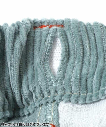 POP插畫燈芯絨長褲 10分丈