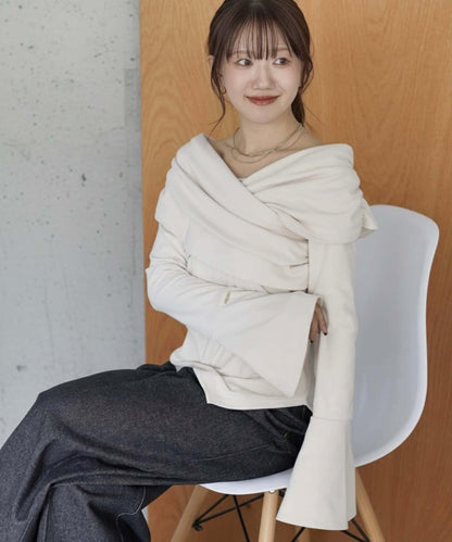 【Yuna企畫】交叉領2WAY針織衫