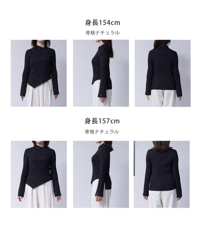 2way亮片高領針織套頭衫