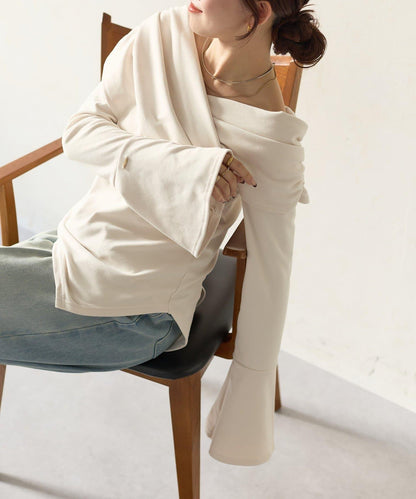 【Yuna企畫】交叉領2WAY針織衫