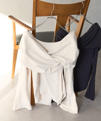 【Yuna企畫】交叉領2WAY針織衫