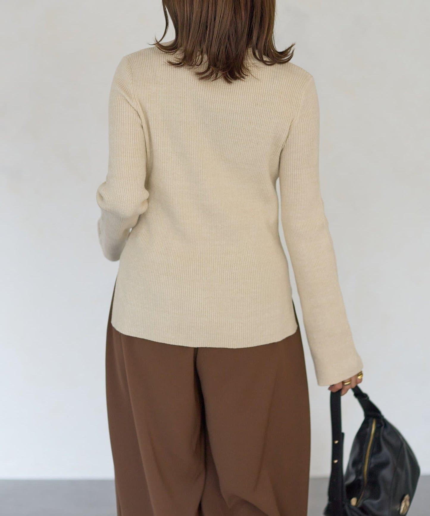 2way亮片高領針織套頭衫