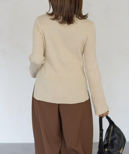 2way亮片高領針織套頭衫