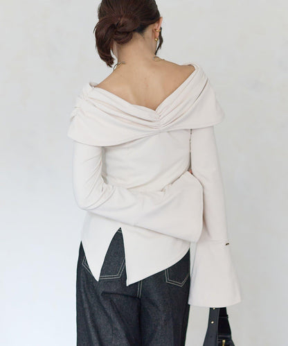 【Yuna企畫】交叉領2WAY針織衫