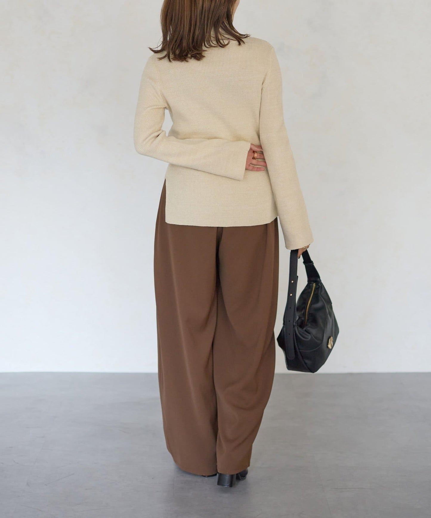 2way亮片高領針織套頭衫