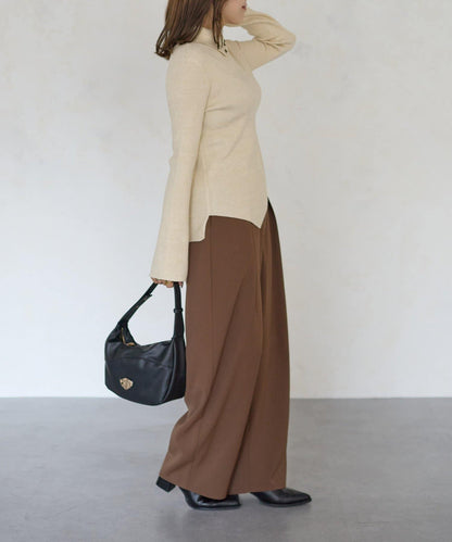 2way亮片高領針織套頭衫