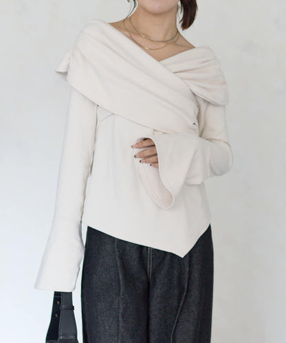 【Yuna企畫】交叉領2WAY針織衫