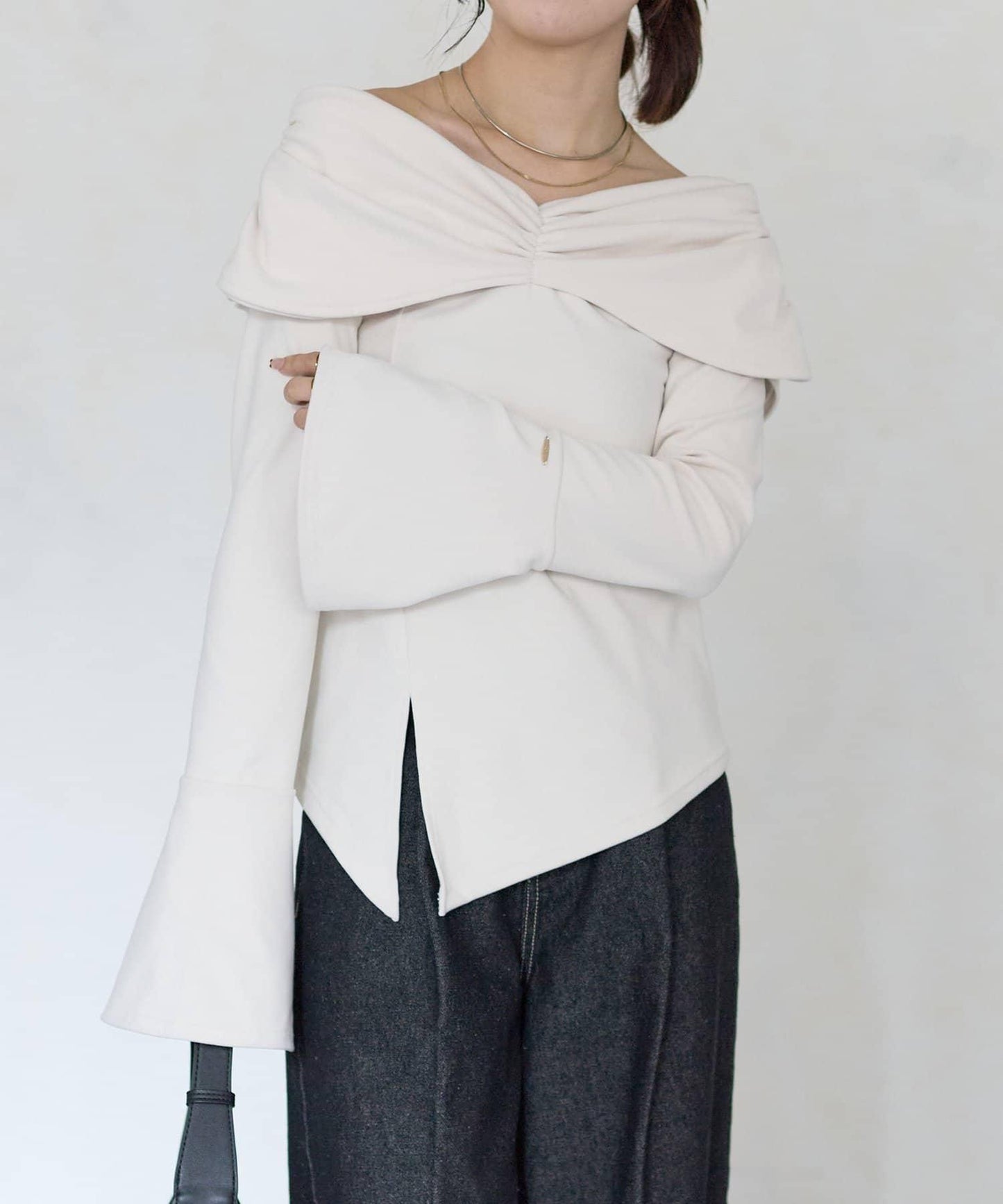 【Yuna企畫】交叉領2WAY針織衫