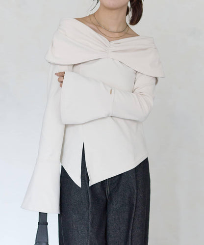 【Yuna企畫】交叉領2WAY針織衫