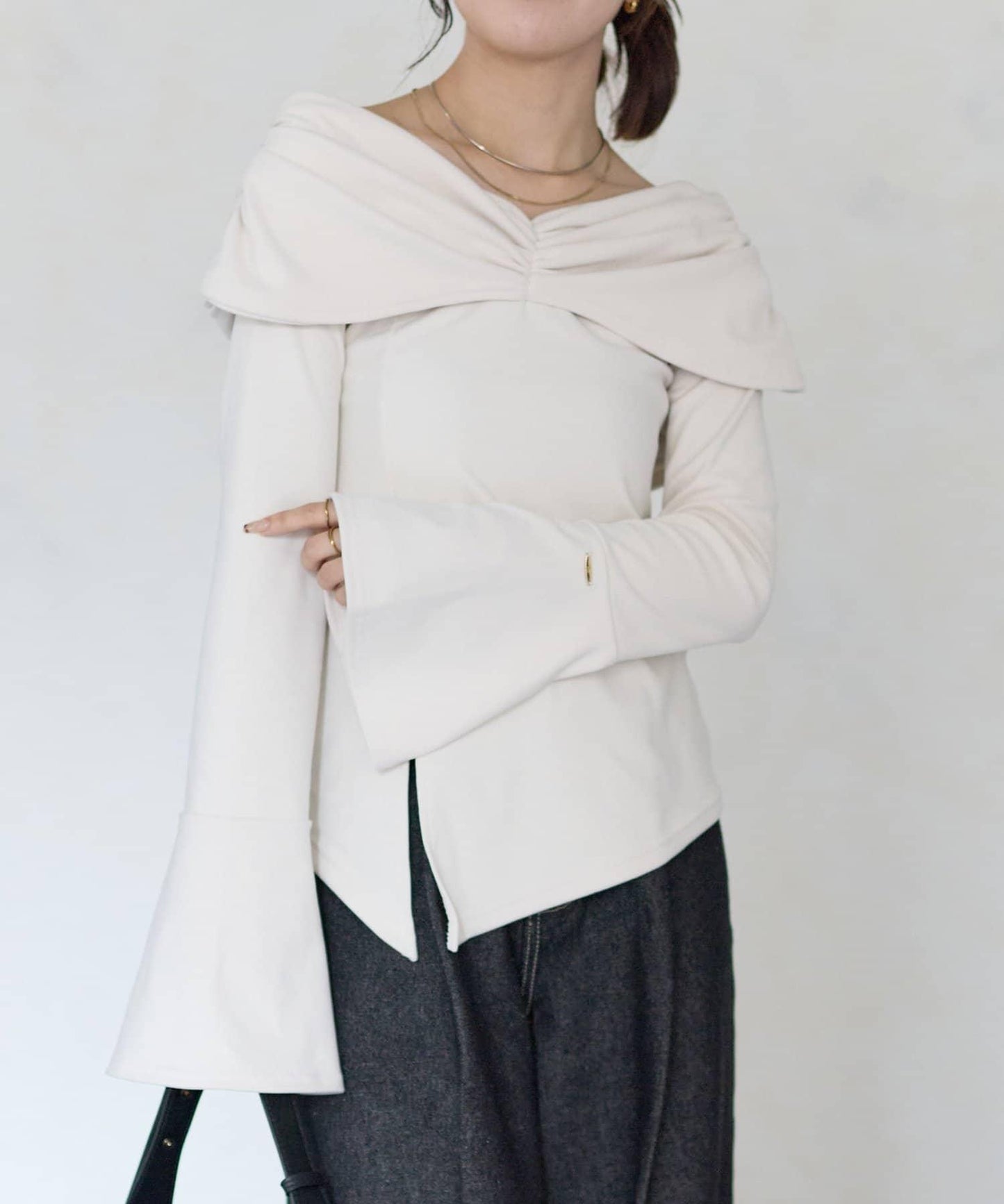 【Yuna企畫】交叉領2WAY針織衫