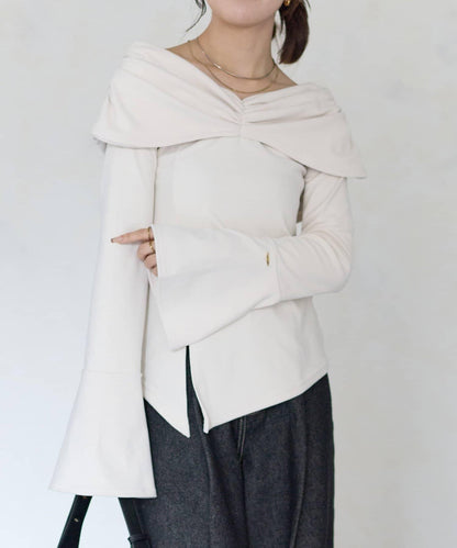 【Yuna企畫】交叉領2WAY針織衫