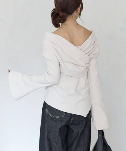 【Yuna企畫】交叉領2WAY針織衫