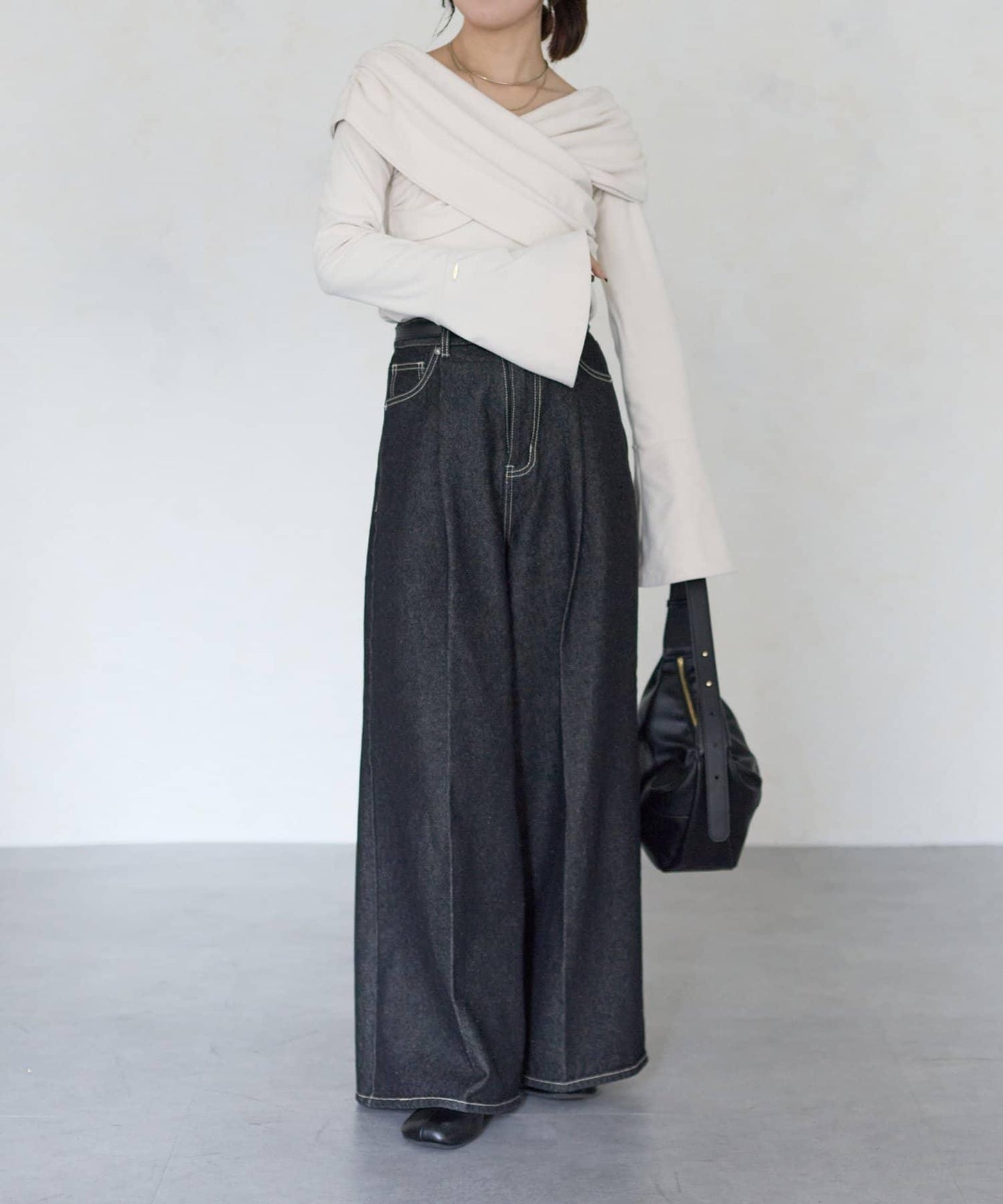 【Yuna企畫】交叉領2WAY針織衫