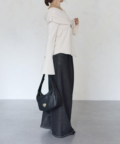 【Yuna企畫】交叉領2WAY針織衫