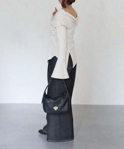 【Yuna企畫】交叉領2WAY針織衫