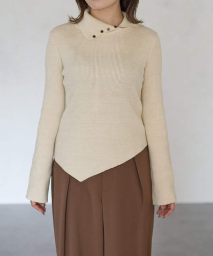 2way亮片高領針織套頭衫