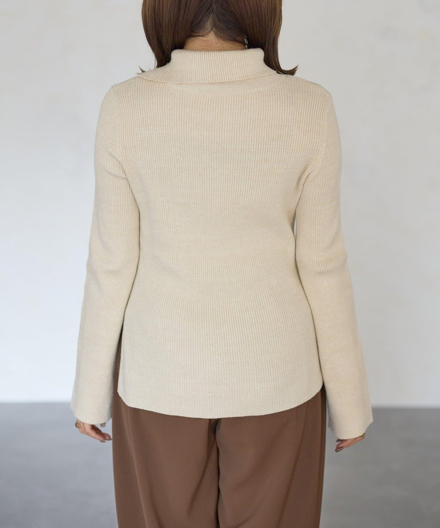 2way亮片高領針織套頭衫