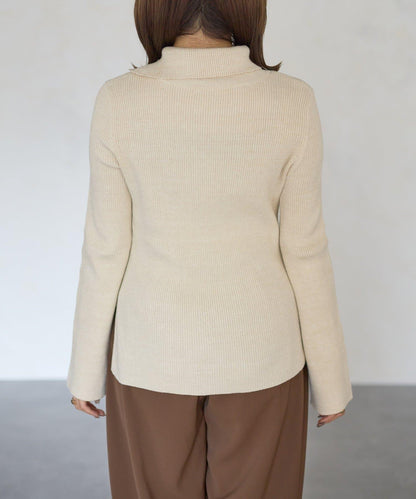 2way亮片高領針織套頭衫