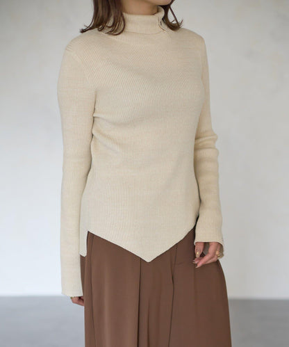 2way亮片高領針織套頭衫