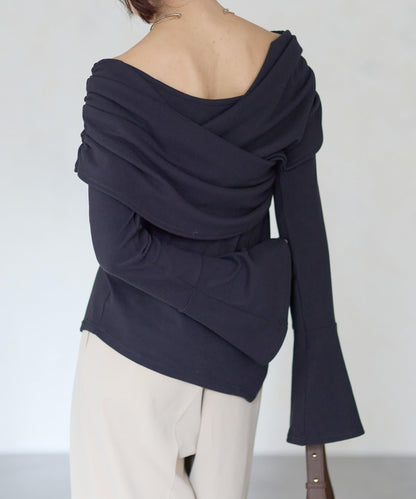 【Yuna企畫】交叉領2WAY針織衫