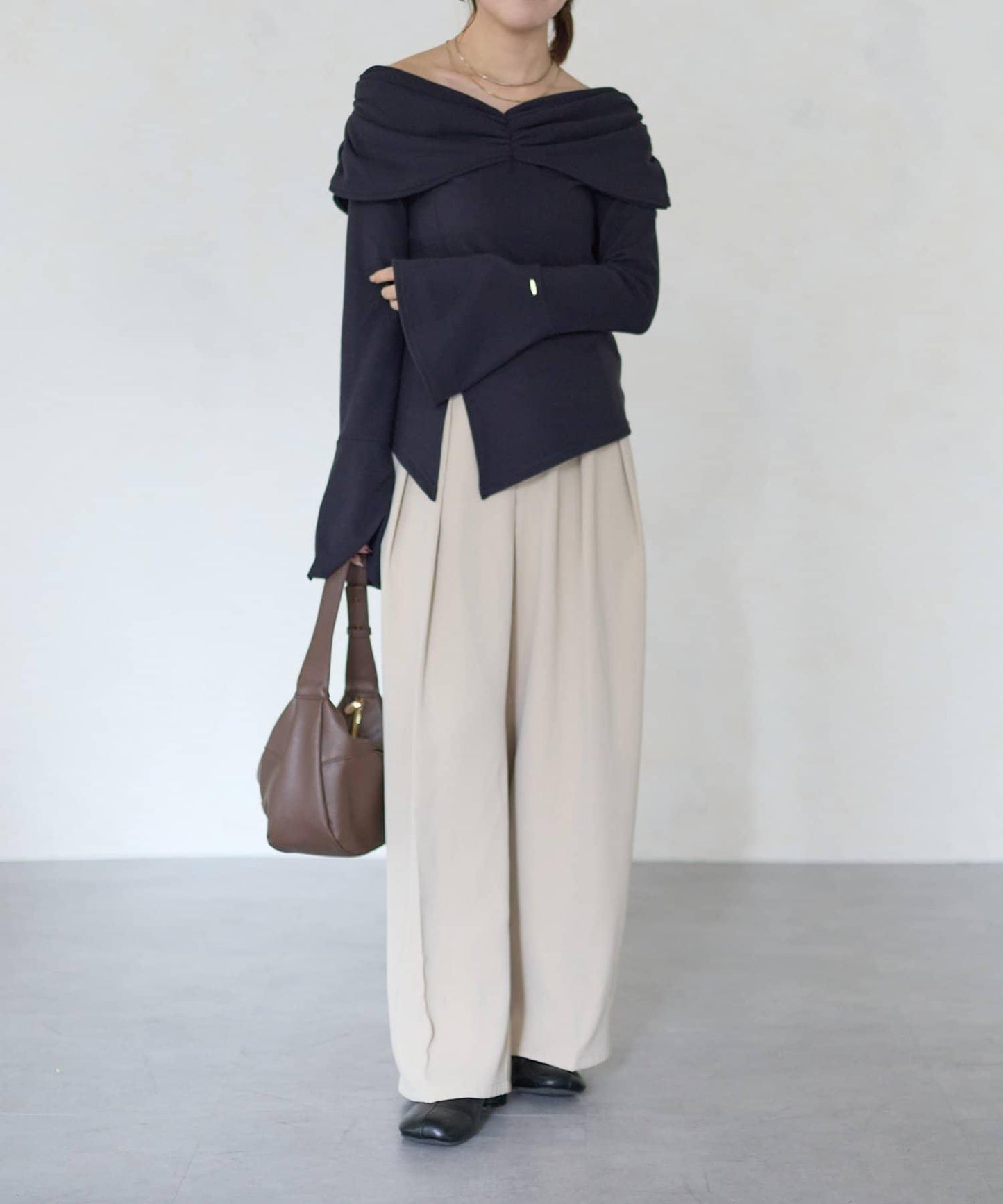 【Yuna企畫】交叉領2WAY針織衫