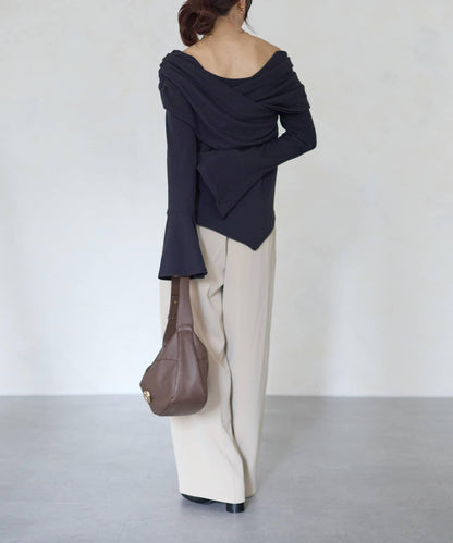 【Yuna企畫】交叉領2WAY針織衫