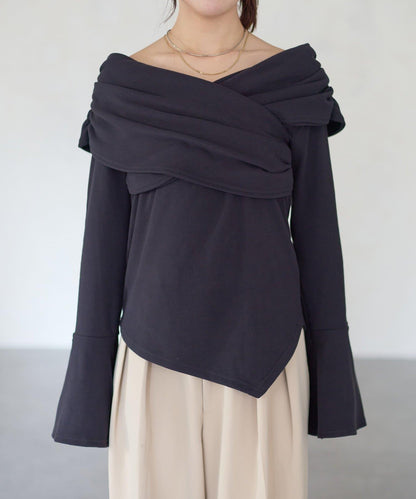 【Yuna企畫】交叉領2WAY針織衫