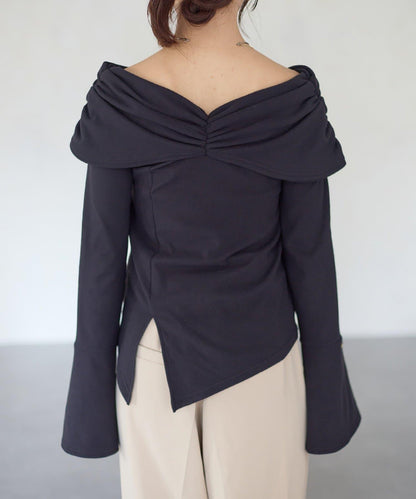 【Yuna企畫】交叉領2WAY針織衫